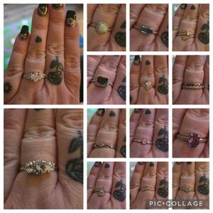 Fourteen BNIB Size 7 .925 Sterling Silver Rings